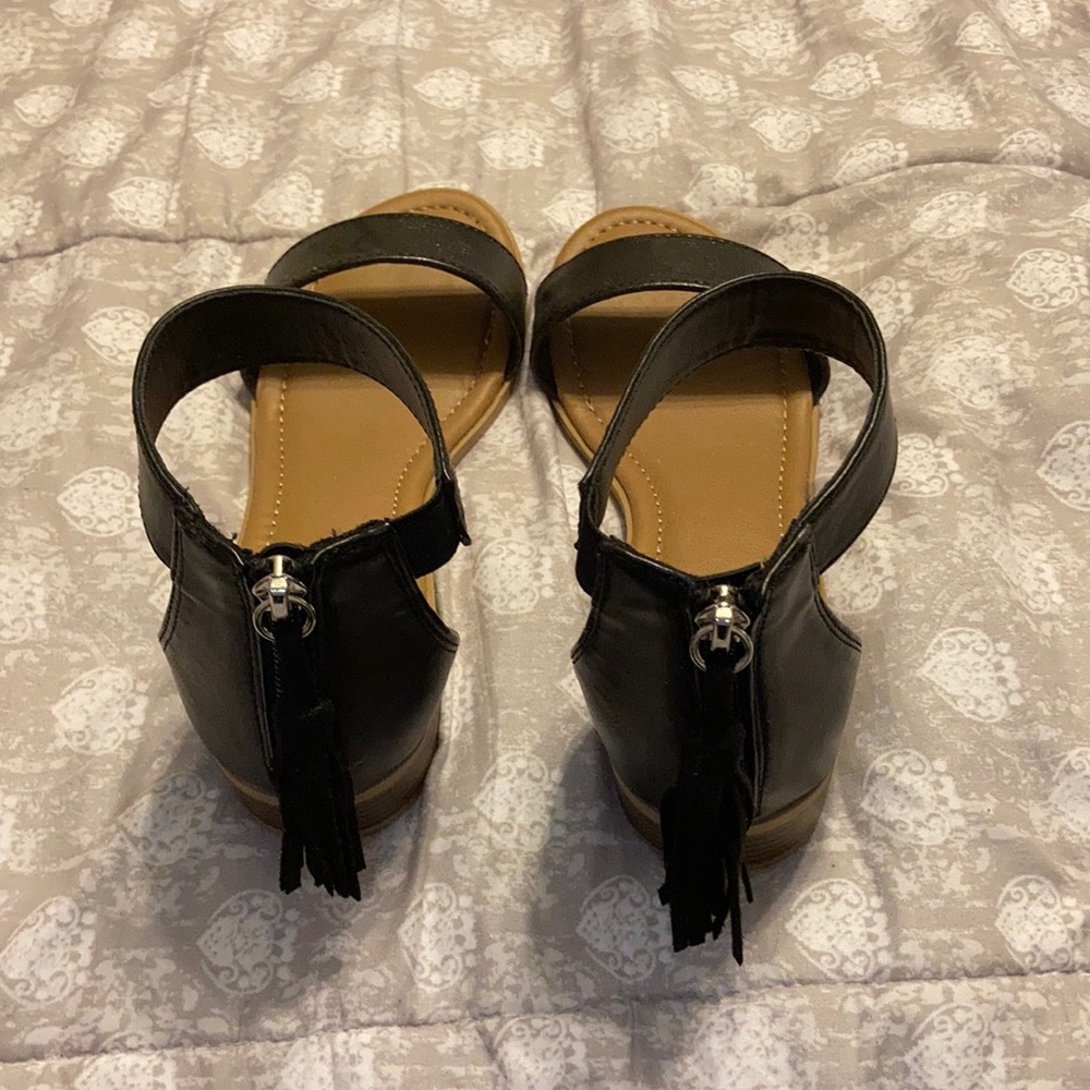 Black and brown sandals